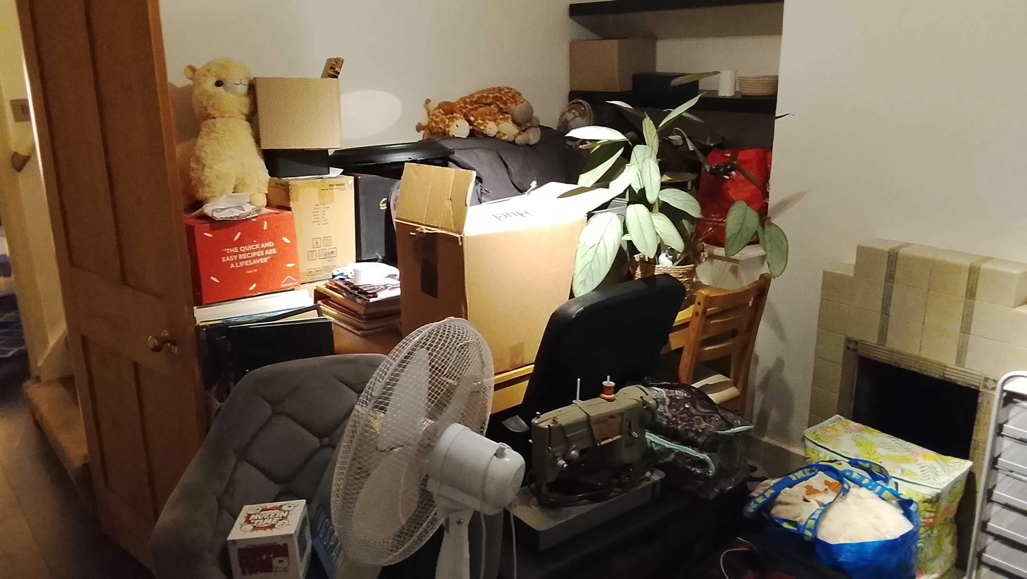 Just a lot of my things all piled up in my old house