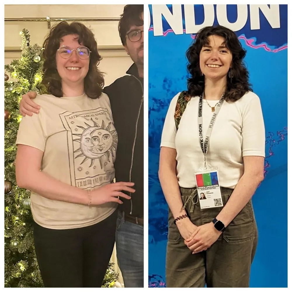 A progress photo showing my weight loss this year so far